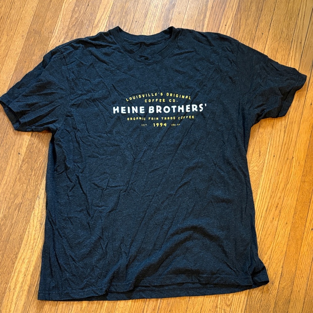 Heine Brothers' Black/Charcoal Short Sleeve Tee for Men